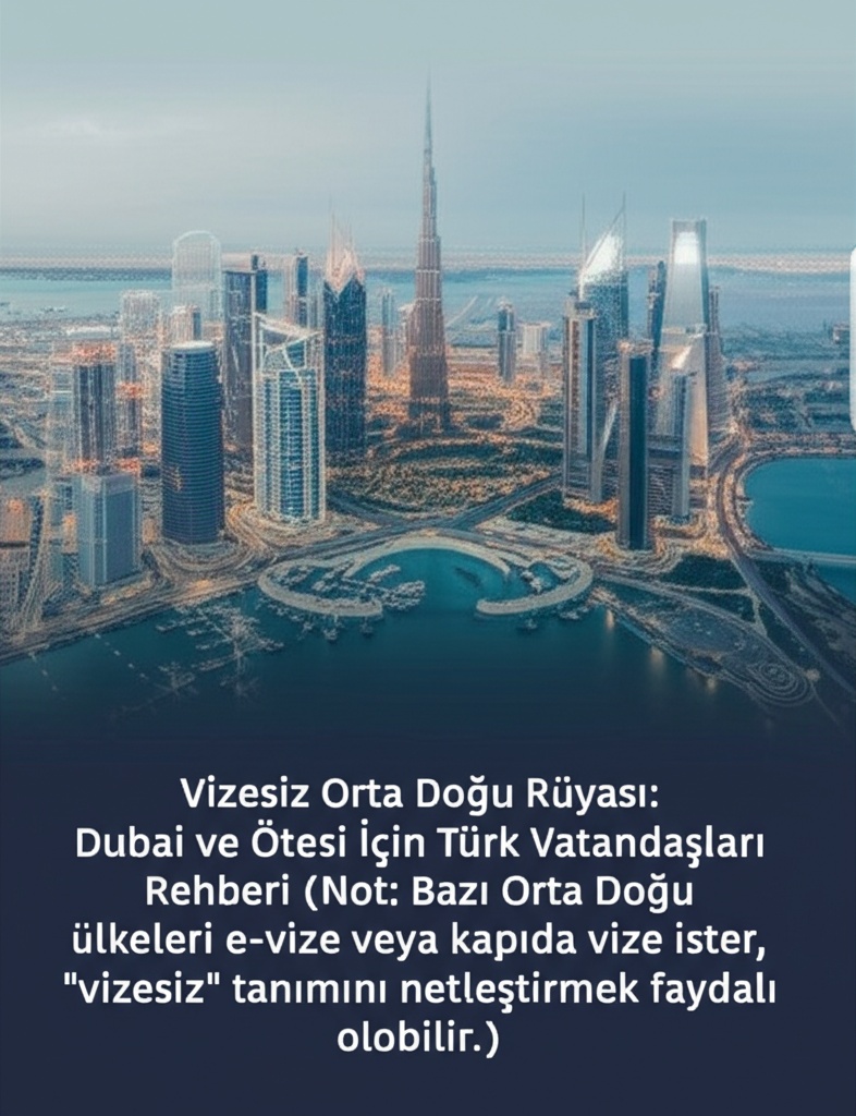 Vizesiz Orta Doğu Rüyası: Dubai ve Ötesi İçin Türk Vatandaşları Rehberi (Not: Bazı Orta Doğu ülkeleri e-vize veya kapıda vize ister, “vizesiz” tanımını netleştirmek faydalı olabilir.)